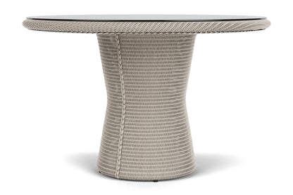 Lloyd Flanders Lloyd Loom 48" Round Pedestal Dining Table – 2x2 Weave in Linen, view 3