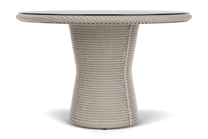 Lloyd Flanders Lloyd Loom 48" Round Pedestal Dining Table – 2x2 Weave in Linen, view 6