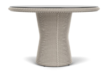 Lloyd Flanders Lloyd Loom 48" Round Pedestal Dining Table – 2x2 Weave in Linen, view 5