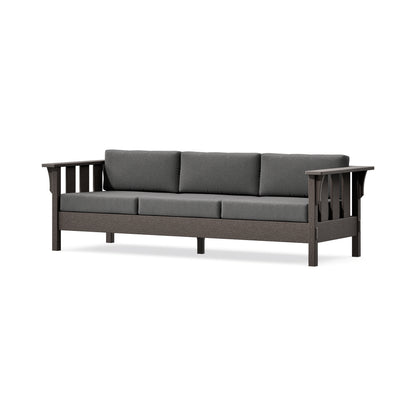POLYWOOD Acadia Deep Seating Sofa in Vintage Coffee / Ash Charcoal