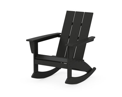 POLYWOOD Modern Adirondack Rocking Chair in Black