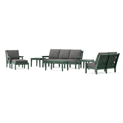 POLYWOOD Chippendale 7-Piece Deep Seating Set in Green