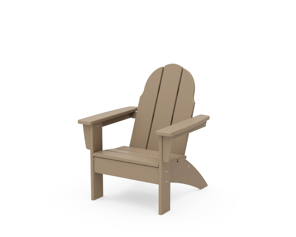 POLYWOOD Kids Vineyard Adirondack Chair in Vintage Sahara