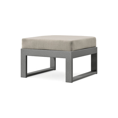 POLYWOOD Modular Ottoman - Modern in Slate Grey / Cast Ash