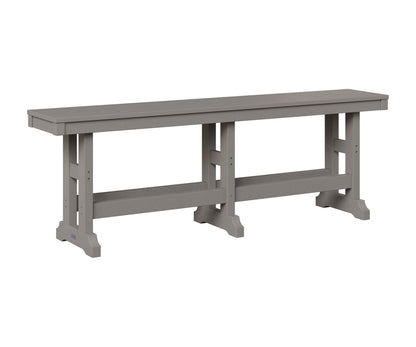 Berlin Gardens Garden Classic 66" Dining Bench in Light Gray