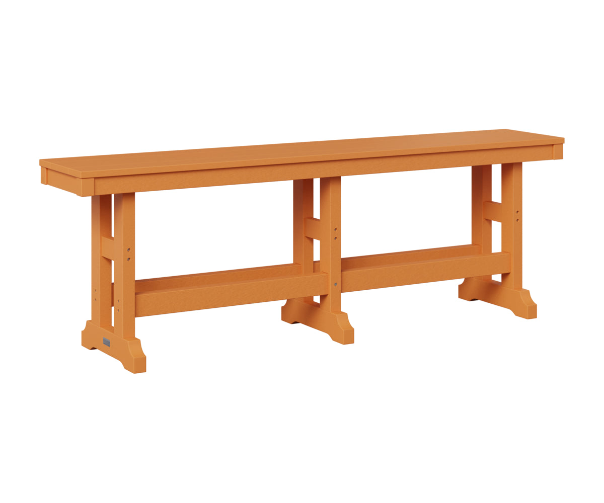 Berlin Gardens Garden Classic 66" Dining Bench in Mango Orange