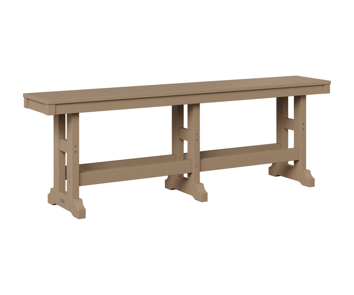 Berlin Gardens Garden Classic 66" Dining Bench in Weatherwood