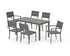 POLYWOOD Main Street 7-Piece Dining Set with Main Street 30 x 60 Dining Table in Charcoal / Slate Grey
