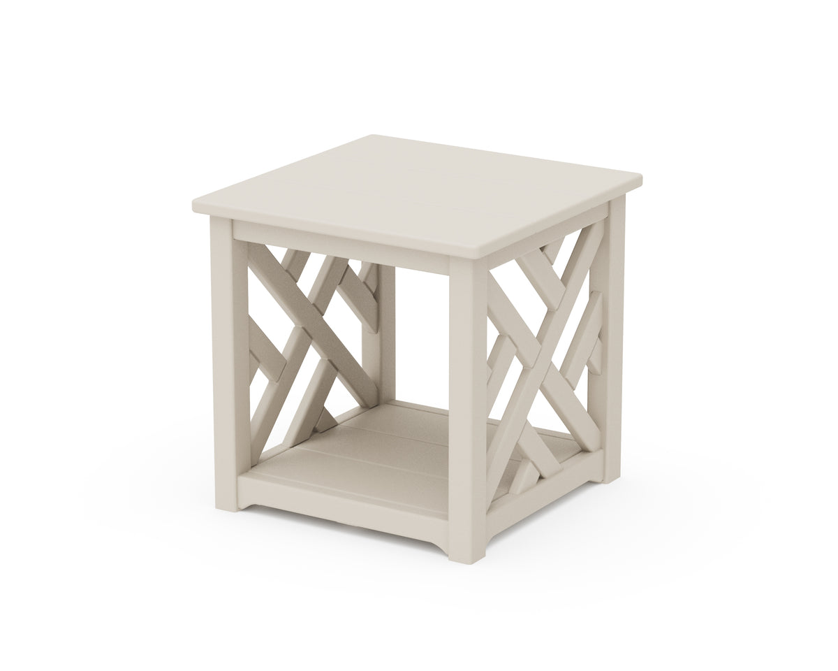 POLYWOOD Chippendale Accent Table in Sand