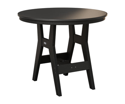 Berlin Gardens Harbor 38" Round Table in Black, Hammered Black top