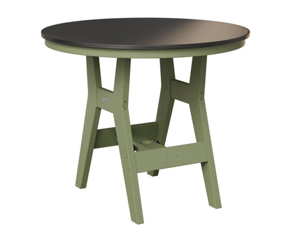 Berlin Gardens Harbor 38" Round Table in Sage, Hammered Black top