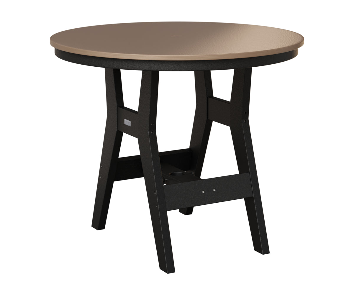Berlin Gardens Harbor 38" Round Table in Black, Hammered Bronze top