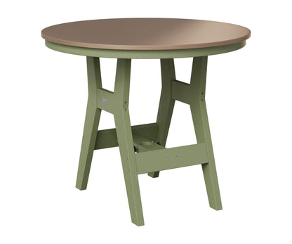 Berlin Gardens Harbor 38" Round Table in Sage, Hammered Bronze top