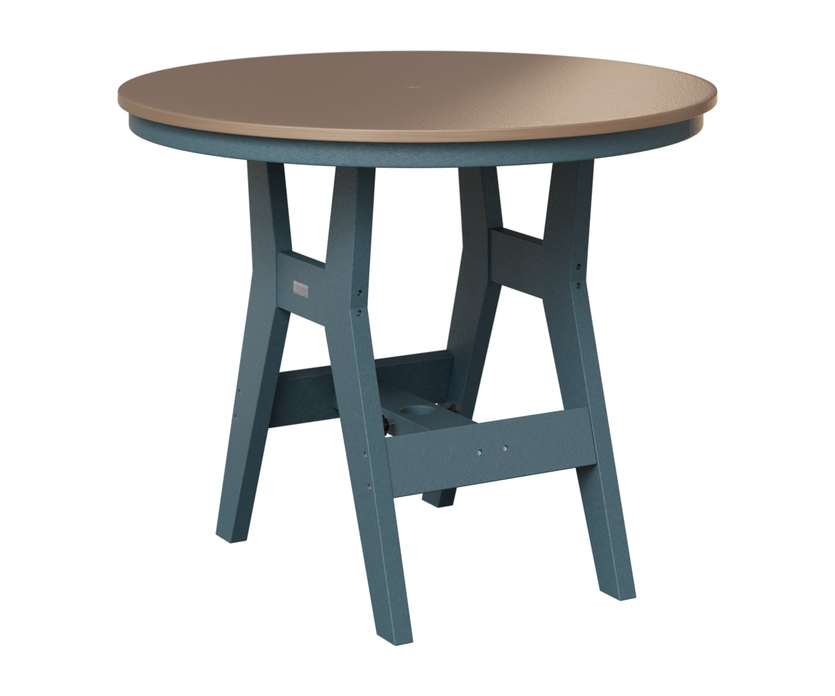 Berlin Gardens Harbor 38" Round Table in Slate, Hammered Bronze top