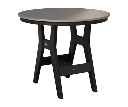 Berlin Gardens Harbor 38" Round Table in Black, Hammered Stainless top