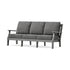 POLYWOOD Chinoiserie Deep Seating Sofa in Slate Grey / Ash Charcoal