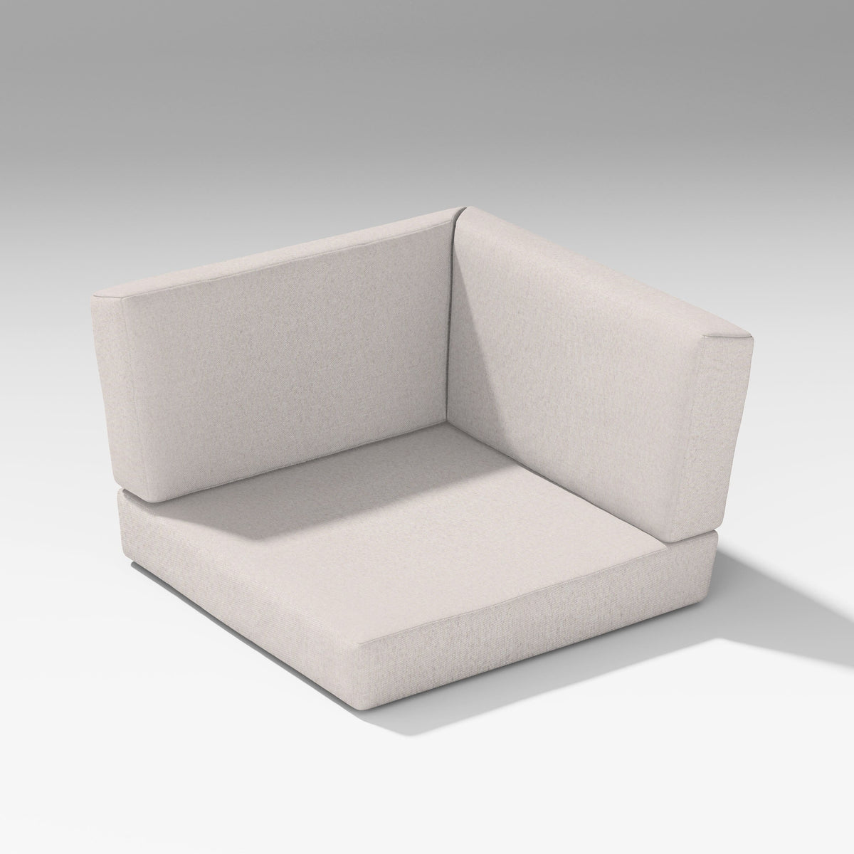 POLYWOOD PW Designer Series Latitude Corner Seat Cushion in Dune Burlap