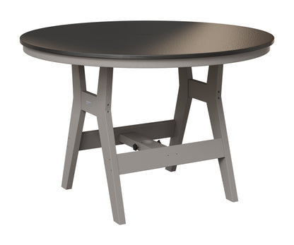 Berlin Gardens Harbor 48" Round Table in Light Gray, Hammered Black top