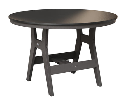 Berlin Gardens Harbor 48" Round Table in Smoke Gray, Hammered Black top