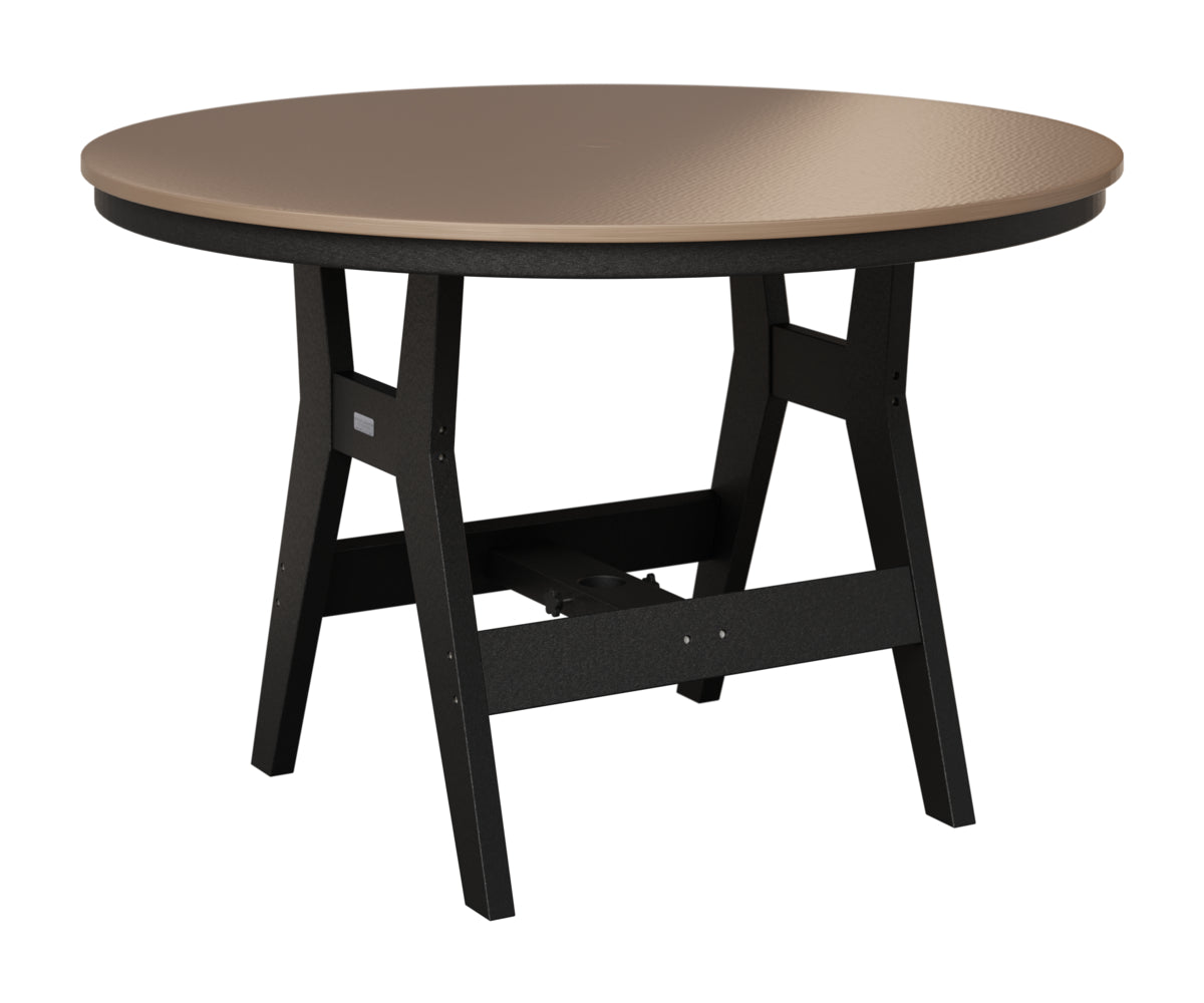 Berlin Gardens Harbor 48" Round Table in Black, Hammered Bronze top