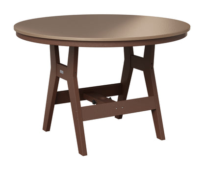 Berlin Gardens Harbor 48" Round Table in Chocolate Brown, Hammered Bronze top