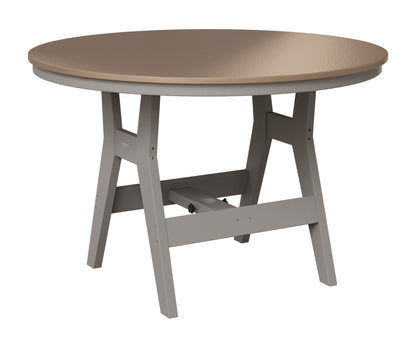 Berlin Gardens Harbor 48" Round Table in Light Gray, Hammered Bronze top