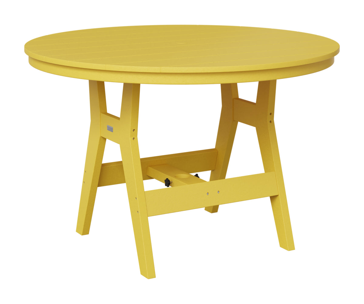 Berlin Gardens Harbor 48" Round Table in Sunburst Yellow