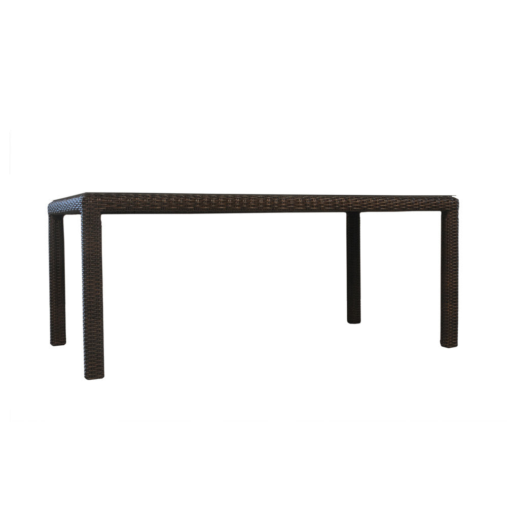 Lloyd Flanders Mesa 72" Rectangular Umbrella Dining Table, lifestyle photo 1