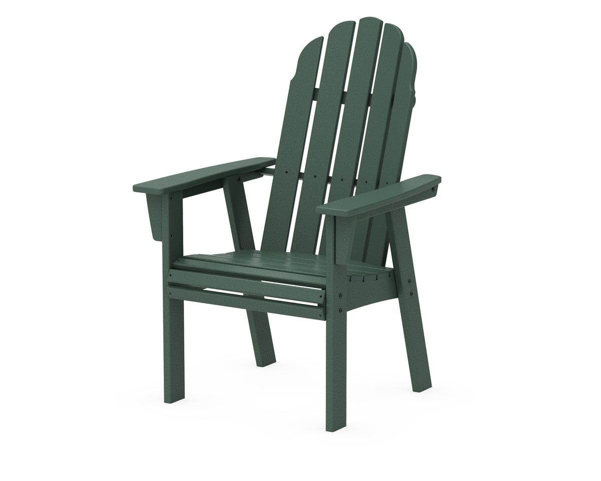 POLYWOOD Vineyard Curveback Adirondack Dining Chair in Green