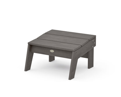 POLYWOOD Modern Studio Ottoman in Driftwood