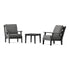 POLYWOOD Country Living Wovendale 3-Piece Deep Seating Set in Black