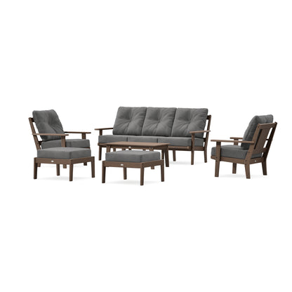 POLYWOOD Prairie 6-Piece Lounge Sofa Set in Kona