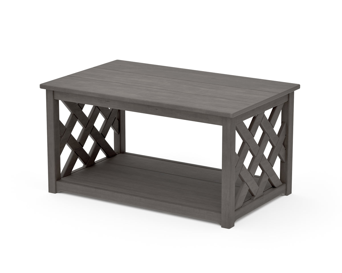 POLYWOOD Wovendale Coffee Table in Driftwood