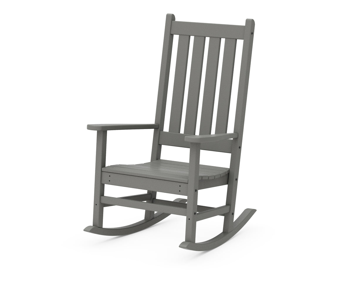 POLYWOOD Vineyard Porch Rocking Chair in Slate Grey