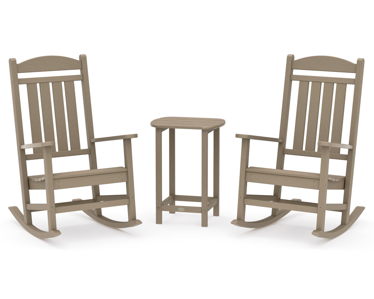 POLYWOOD Presidential Rocker 3-Piece Set in Vintage Sahara