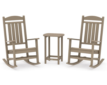 POLYWOOD Presidential Rocker 3-Piece Set in Vintage Sahara