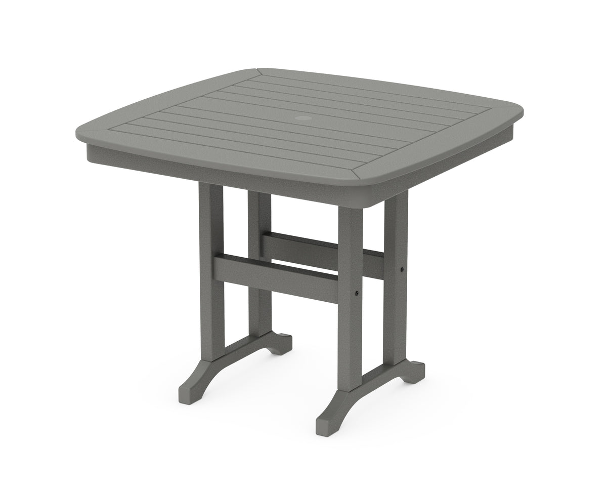 POLYWOOD Nautical 37" Dining Table in Slate Grey
