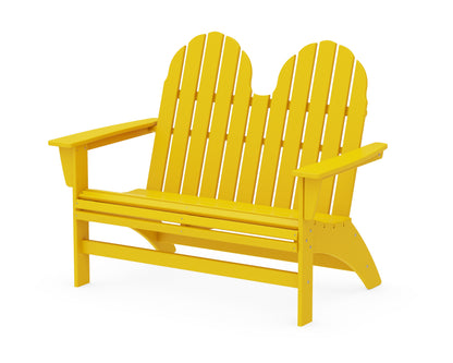 POLYWOOD Vineyard 48" Adirondack Bench in Lemon