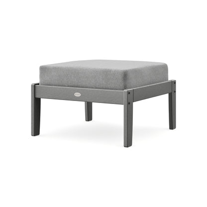 POLYWOOD Braxton Deep Seating Ottoman in Slate Grey / Grey Mist