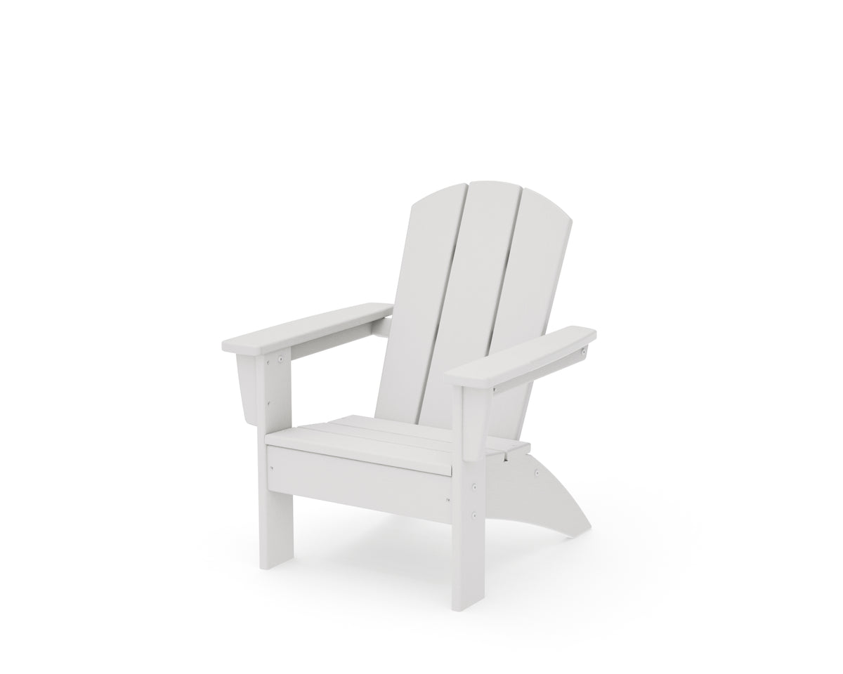 POLYWOOD Kids Nautical Adirondack Chair in Vintage White