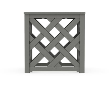 POLYWOOD Wovendale Accent Umbrella Table angle view