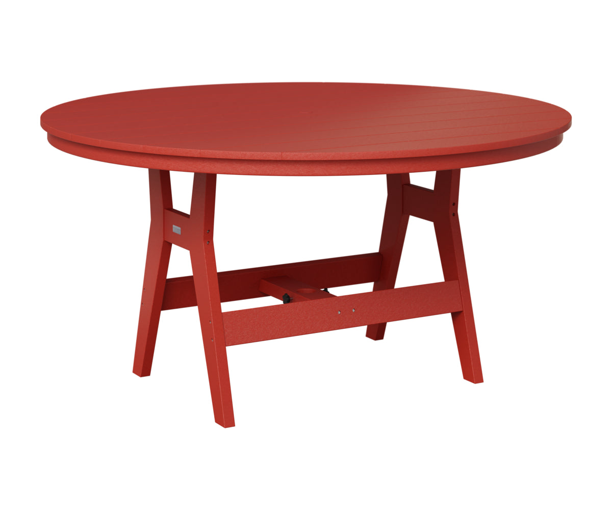 Berlin Gardens Harbor 60" Round Table in Scarlet Red