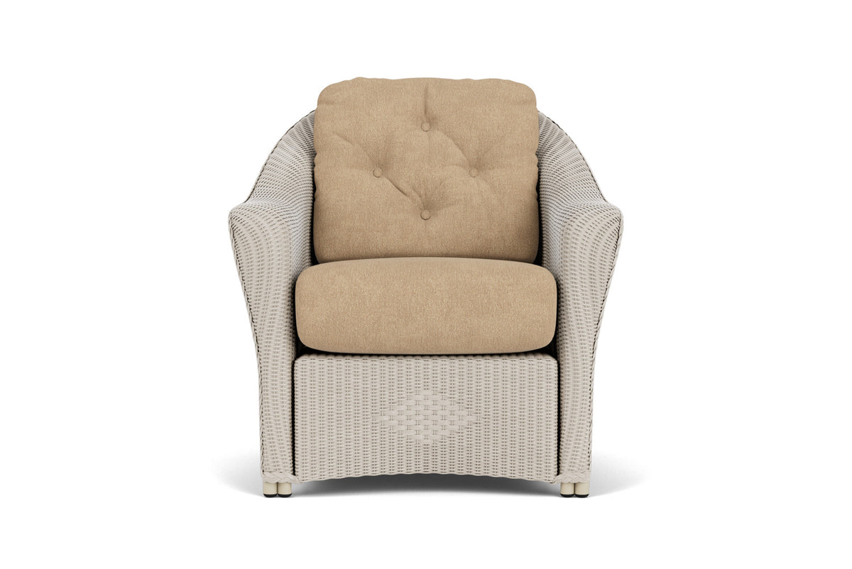 Lloyd Flanders Reflections Lounge Chair in Linen with Hayden Sand fabric