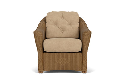 Lloyd Flanders Reflections Lounge Chair in Hickory with Hayden Sand fabric