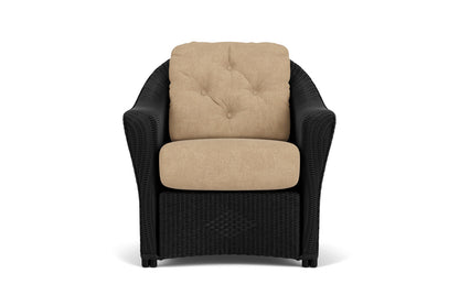 Lloyd Flanders Reflections Lounge Chair in Ebony with Hayden Sand fabric