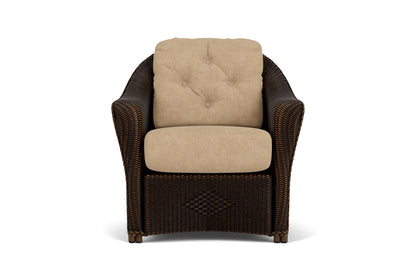 Lloyd Flanders Reflections Lounge Chair in Mink with Hayden Sand fabric