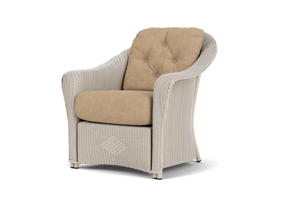 Lloyd Flanders Reflections Lounge Chair in Linen with Hayden Sand fabric, view 10