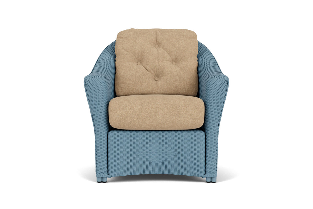 Lloyd Flanders Reflections Lounge Chair in Stillwater with Hayden Sand fabric