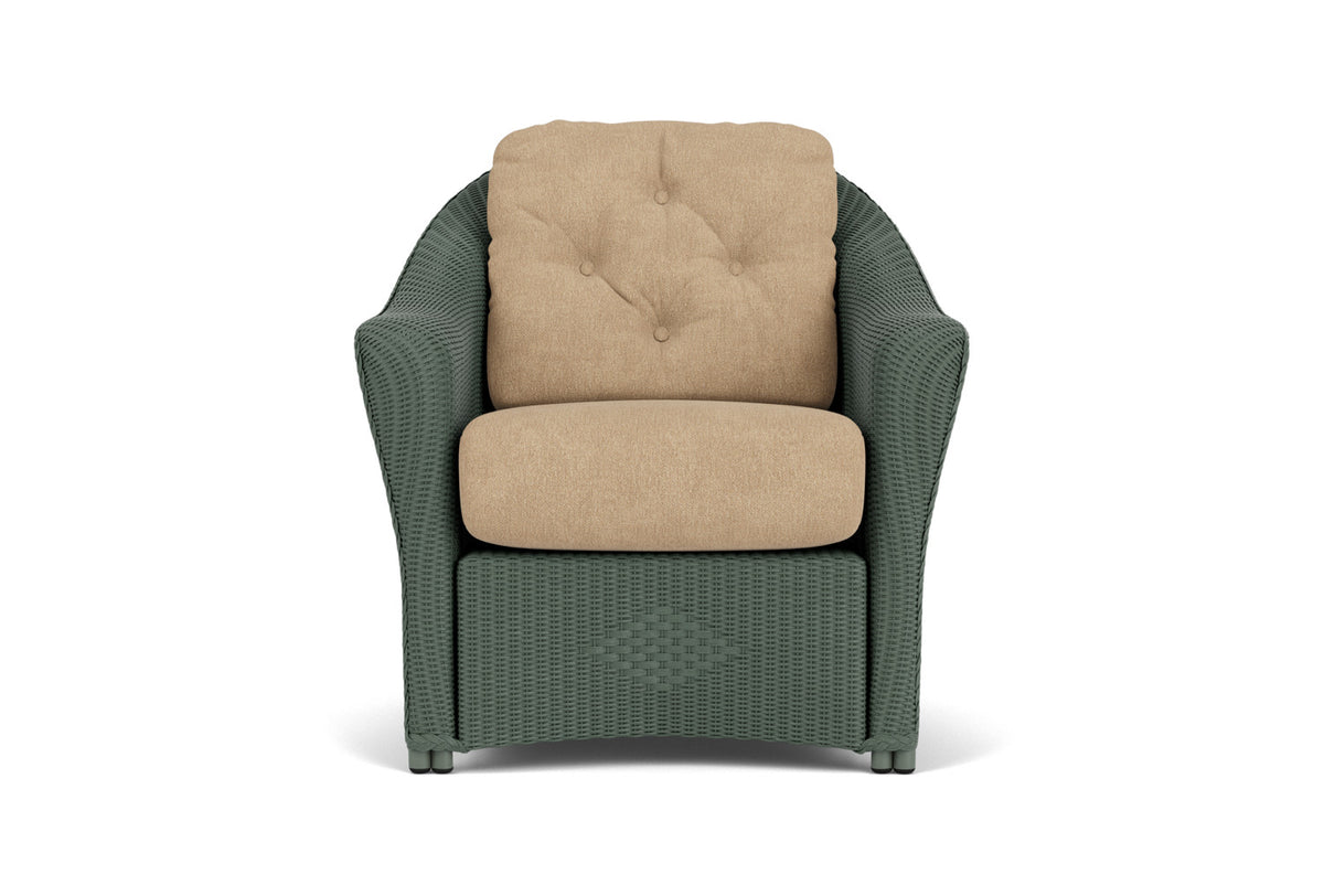 Lloyd Flanders Reflections Lounge Chair in Spruce with Hayden Sand fabric