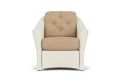 Lloyd Flanders Reflections Lounge Chair in Ivory with Hayden Sand fabric